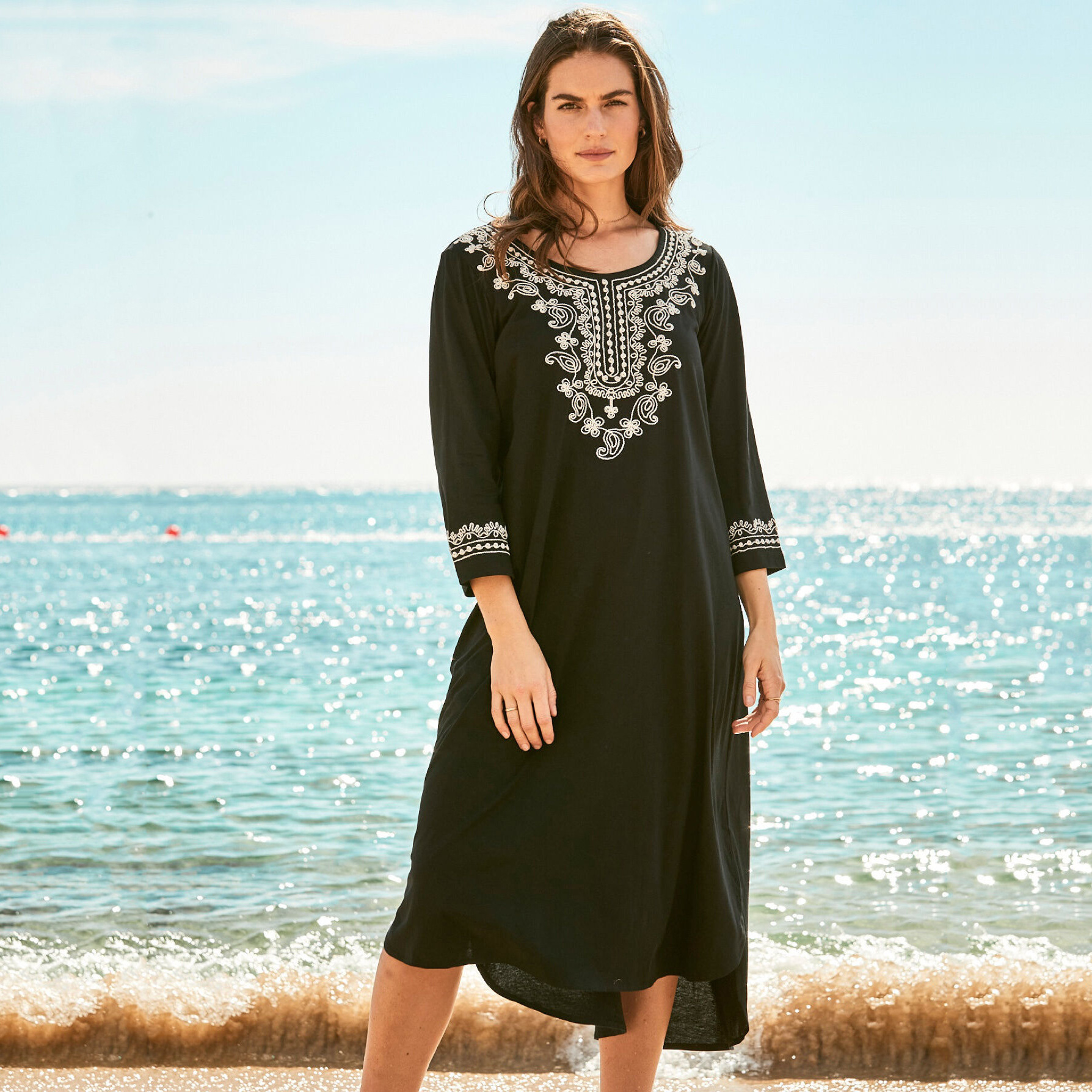 沙滩罩衫度假长袍比基尼防晒衫跨境22004