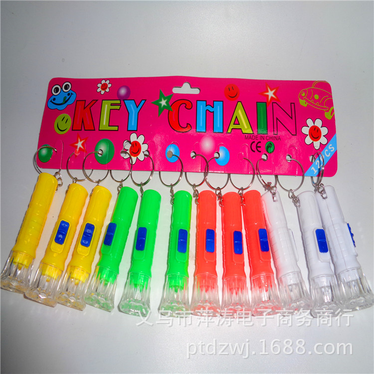 Flashlight keychain, fresh candy color portable WJ828 small flashlight, portable night road LED gift lighting tool details Picture