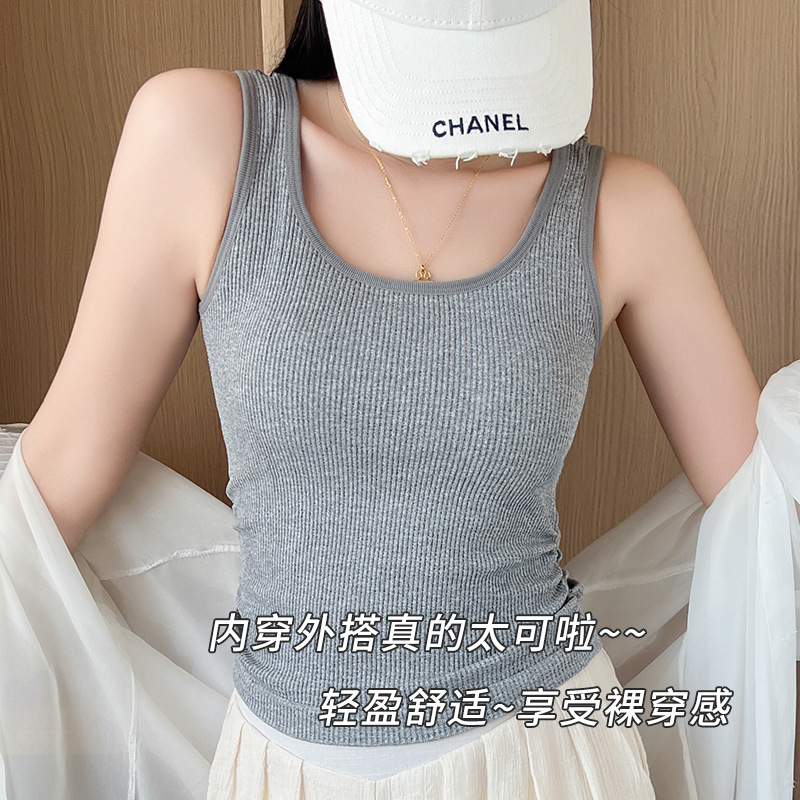 吊带/内衣吊带专卖店/紧身上衣/长款毛背心/秋冬美背细节图