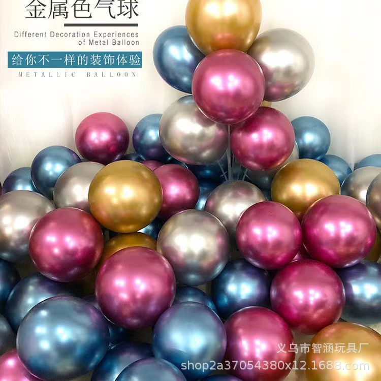 2.8-gram thickened round metallic balloon, popular birthday, wedding, party, wedding room decoration and wedding supplies Application Scenario