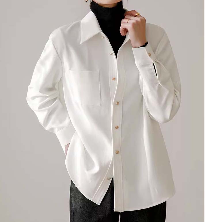 职业衬衫/跨境/棉麻/职业衬衫女/衬衫天丝牛仔细节图