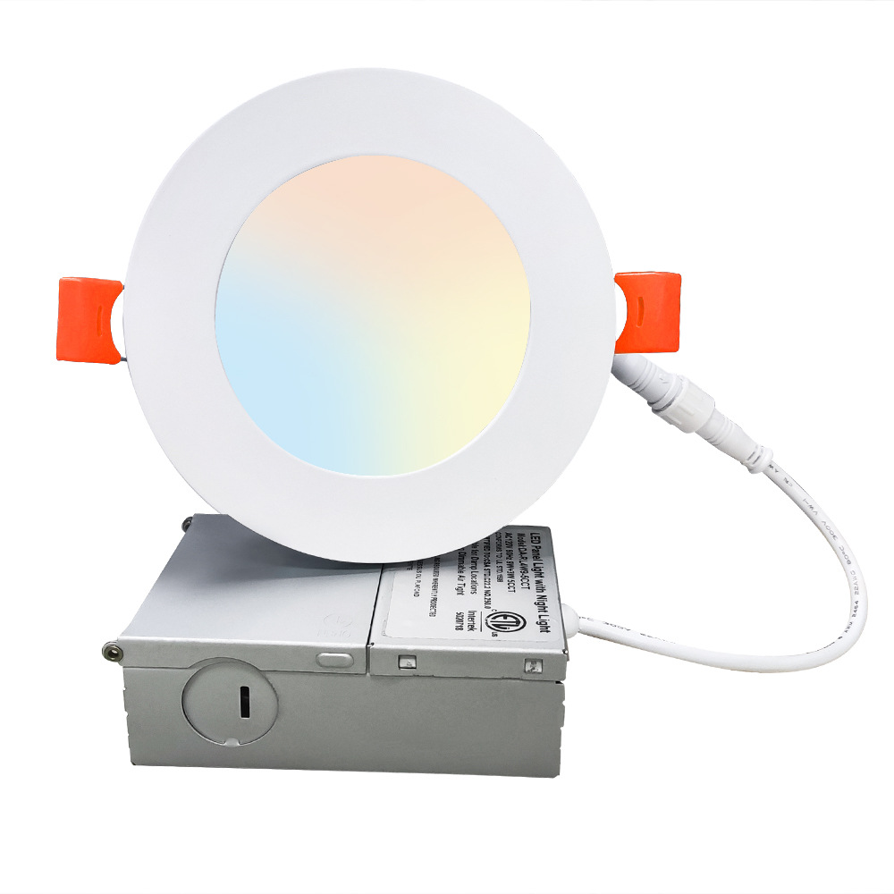 American-grade night light 5CCT+Nightlight, embedded led panel light, 1CM downlight, ultra-thin embedded Item Picture