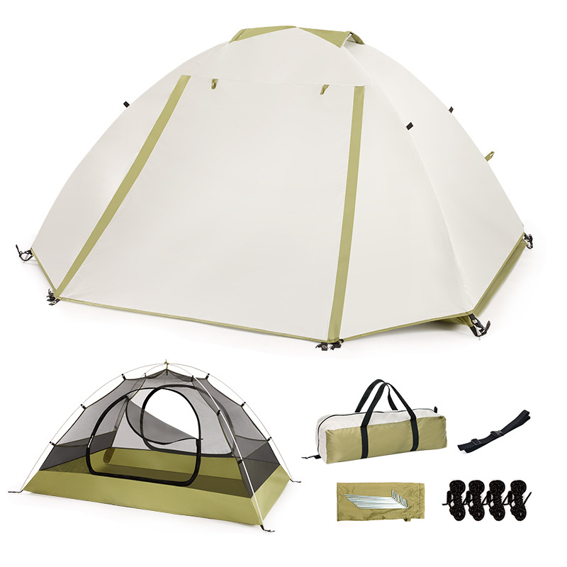 Hiking and mountain climbing tents, outdoor camping overnight, single 2-3 people, rainproof lightweight and convenient folding camping Item Picture