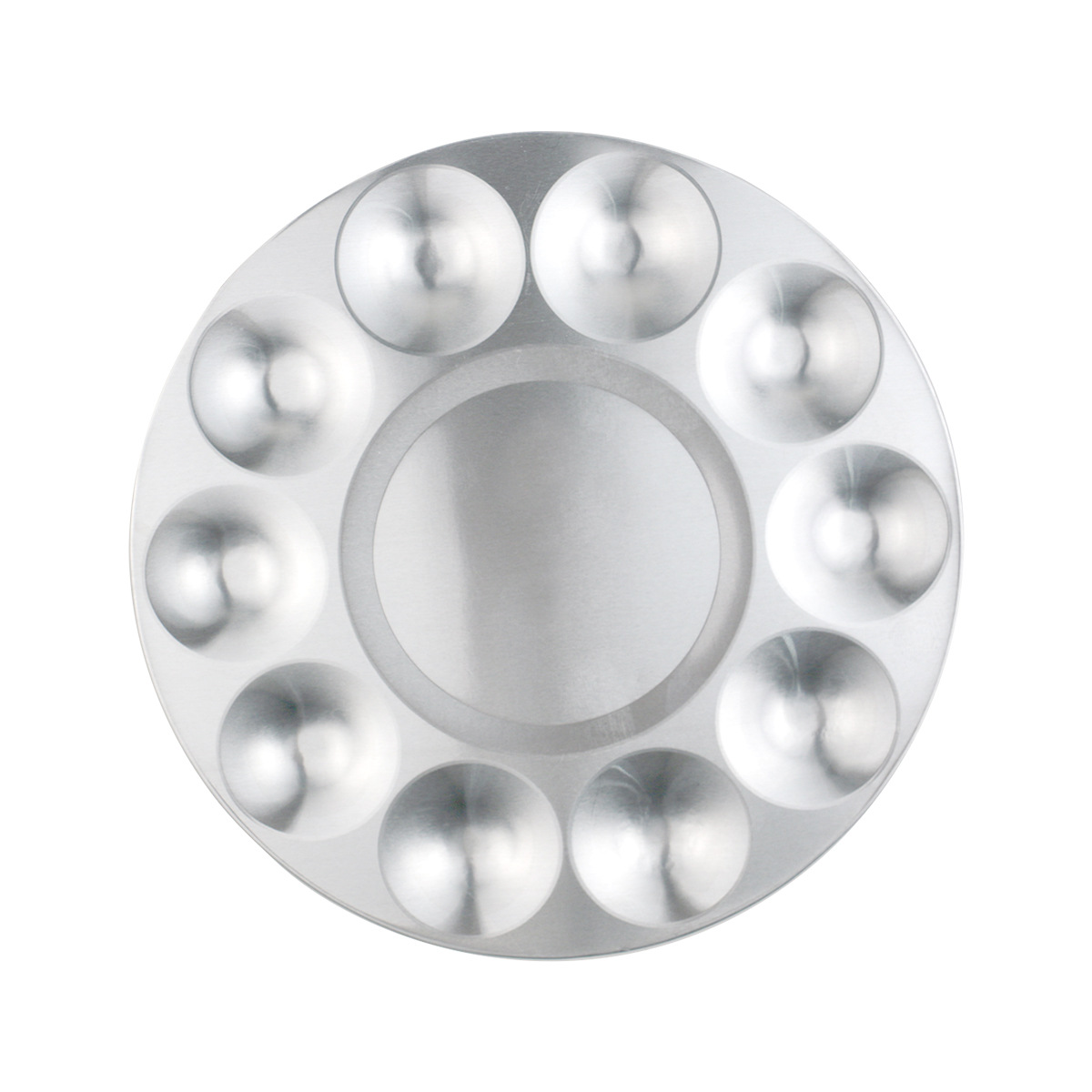 Cross-border aluminum metal color-matching aluminum plate hand-painted gouache watercolor painting color-matching disc, round and rectangular color-matching disc Item Picture