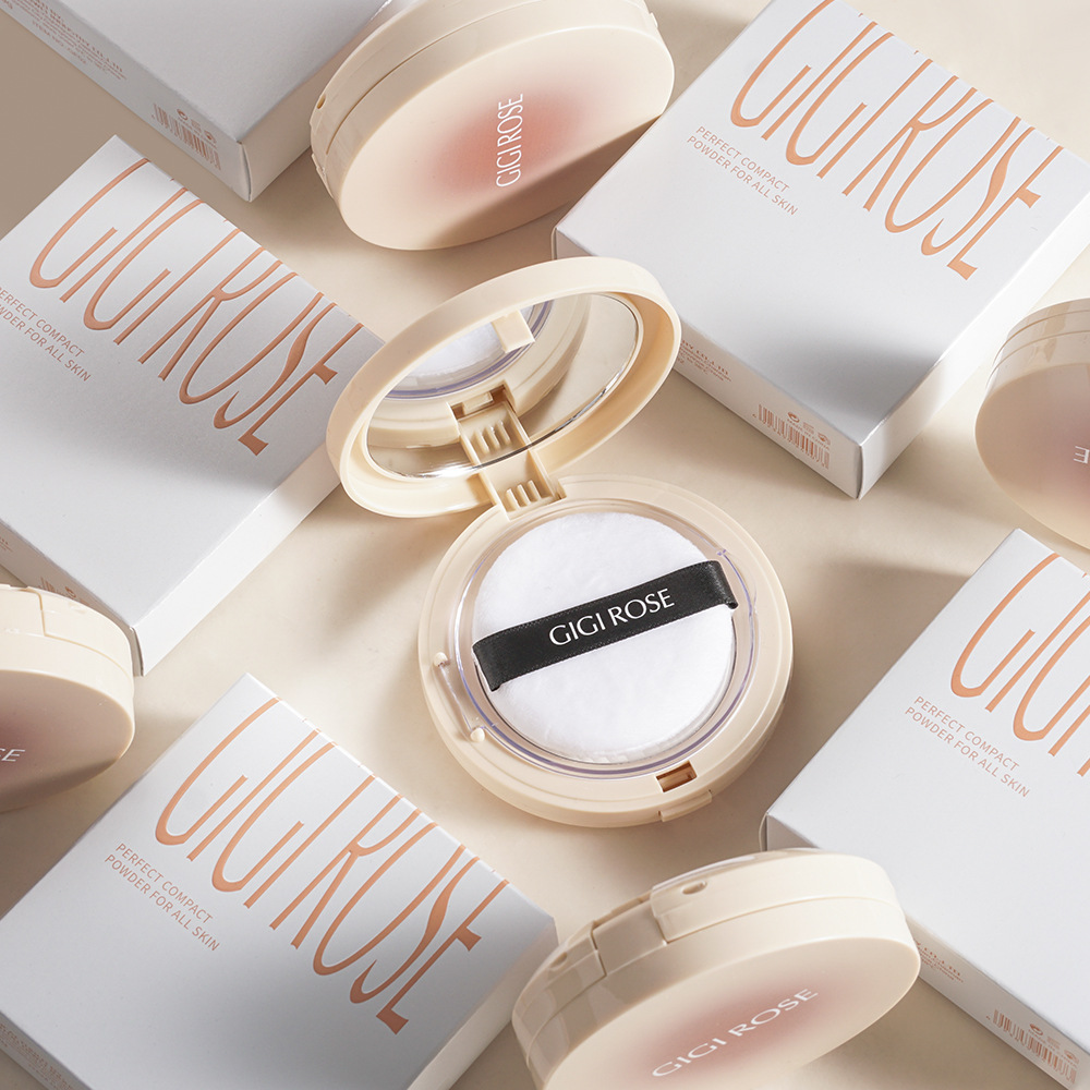 Long-lasting waterproof and oil-control setting powder compact, cross-border brand cosmetics for export, GIGIROSE factory wholesale details Picture