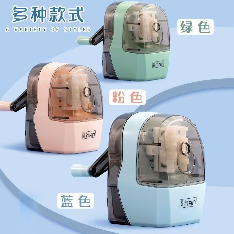 Hand-cranked pencil sharpener, rotating pencil sharpener, pencil sharpener for children and primary school students Specification image