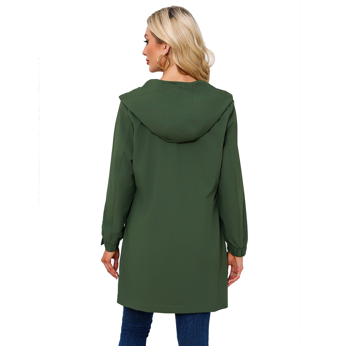 European and American outdoor sports water-repellent windbreaker, women's hooded long-sleeved spring and autumn coat, loose and casual windproof cross-border women's clothing Application Scenario
