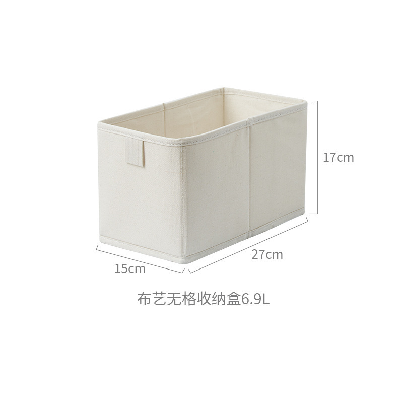 爆款布艺无格收纳盒可折叠棉麻袜子内衣裤衣柜抽屉收纳整理收纳盒 Application Scenario