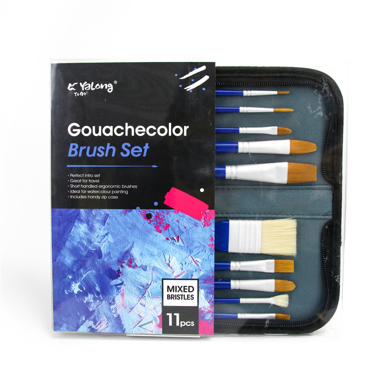 Yalong Classic Professional Painting 11-piece Set of Acrylic oil painting and watercolor Brush Kit details Picture