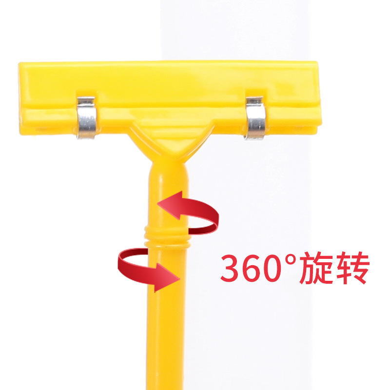 广告夹子塑料360度多色机械夹拇指夹POP夹广告夹超市展示架批发产品图