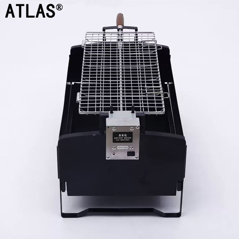 Electric rotating barbecue grill for home use, family camping, portable folding, portable outdoor charcoal barbecue grill, multi-functional Application Scenario