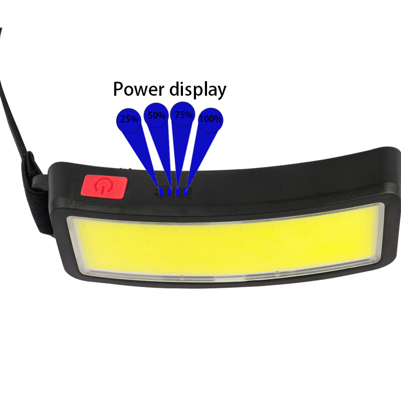New cross-border COB headlamp, USB charging headlamp, electric display, outdoor fishing strong head, wearable floodlight smart headlamp Specification image