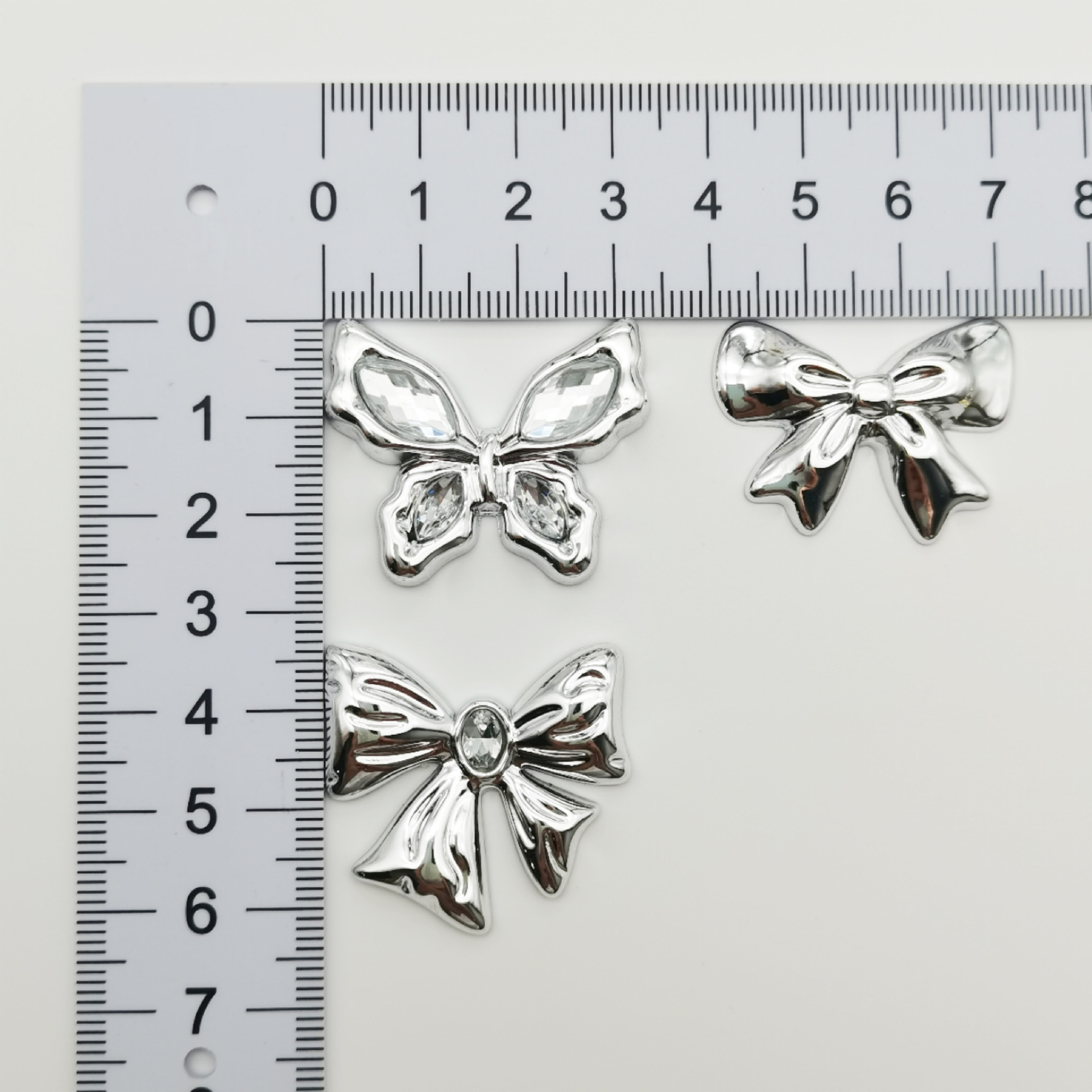 High-end water diamond bow, butterfly accessory, diy Crocs, phone case material manufacturer, wholesale in stock details Picture