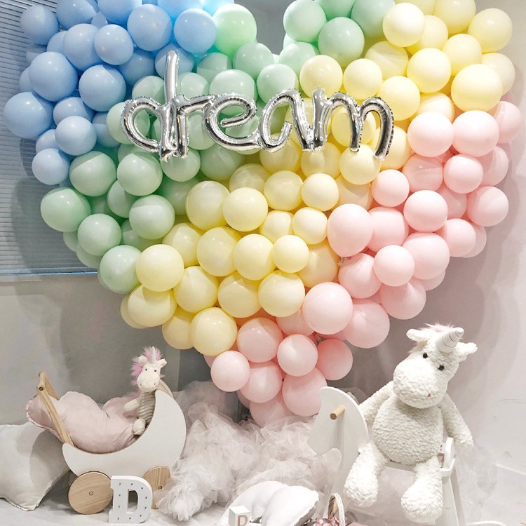加厚马卡龙色气球结婚庆礼汽球装饰场景布置儿童100个装生日派对产品图