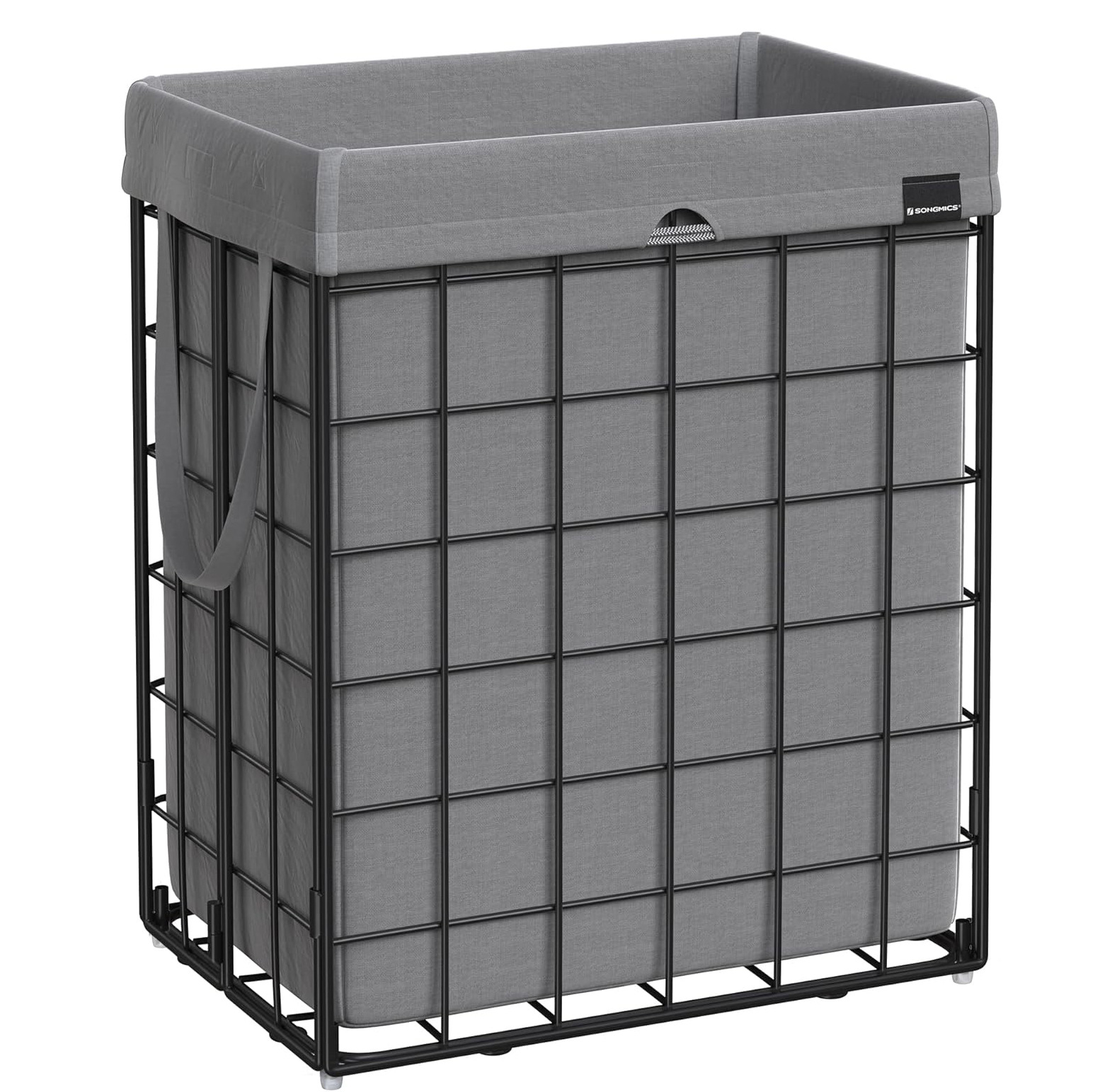 Amazon laundry basket, foldable laundry basket, detachable and washable lined metal wire frame Item Picture