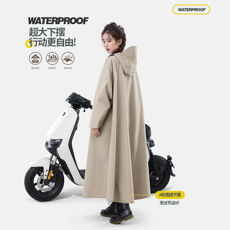 Electric bike raincoat, all-in-one thickened anti-riot raincoat, special outer wear for motorcycles, adult riding raincoat for women details Picture