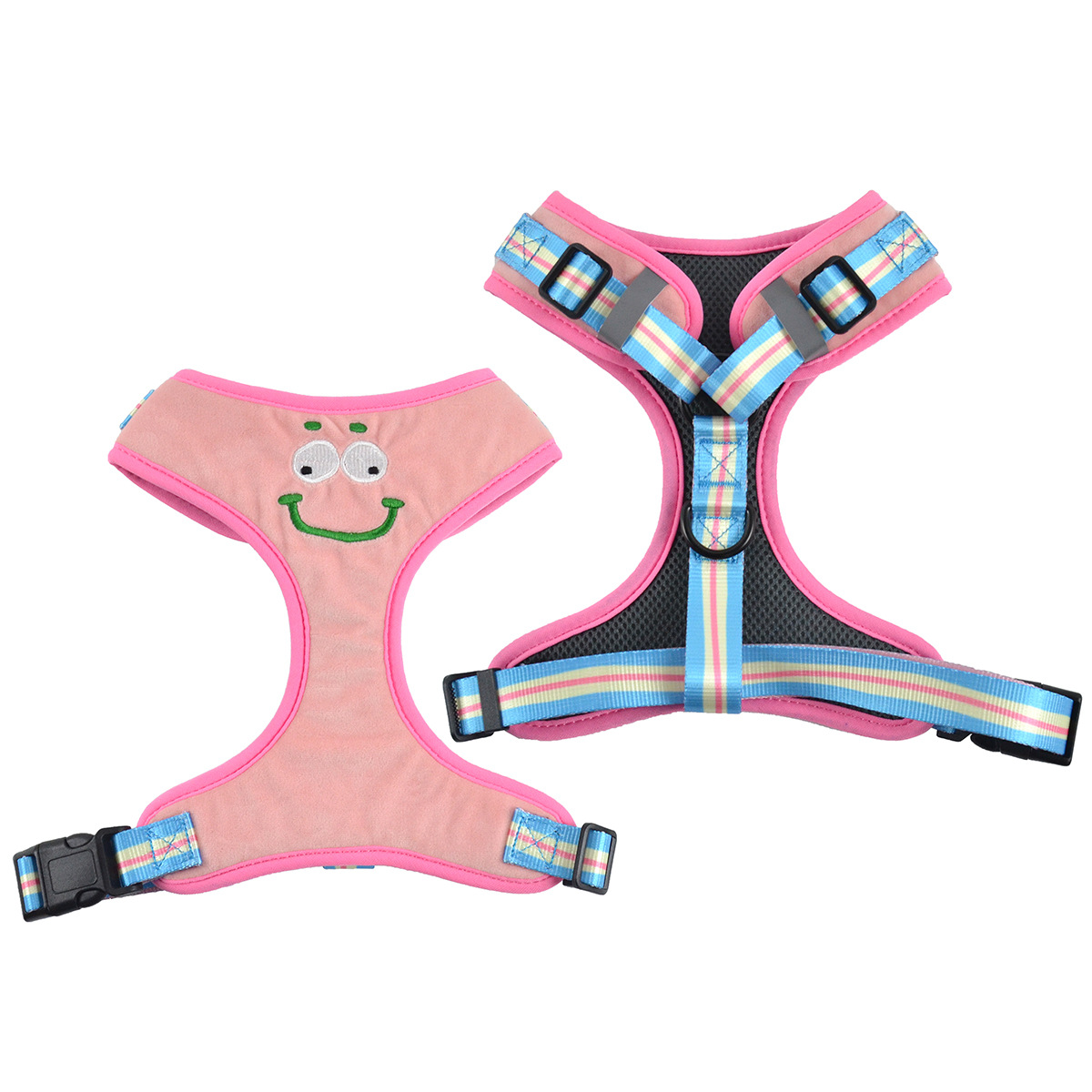 牵引绳/大型犬牵引绳/遛狗绳/狗绳/小狗胸背带白底实物图