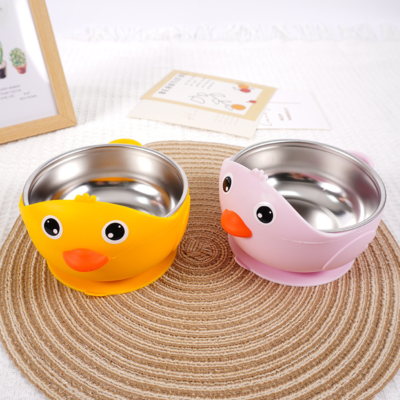 宝宝辅食碗硅胶儿童餐具母婴用品吃饭碗防摔食品级恒温碗专用喂饭