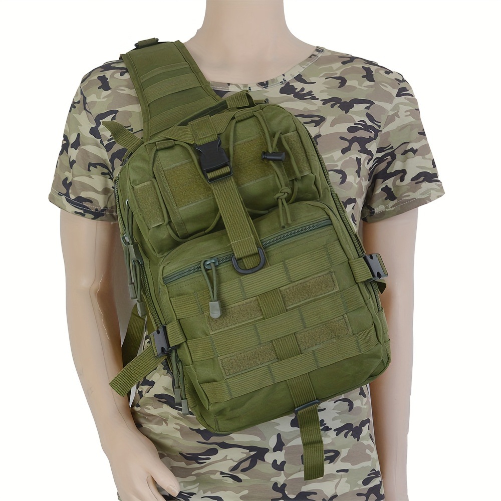 亚马逊斜挎包战术多功能防水牛津布迷彩斜挎包户外单肩战术胸包