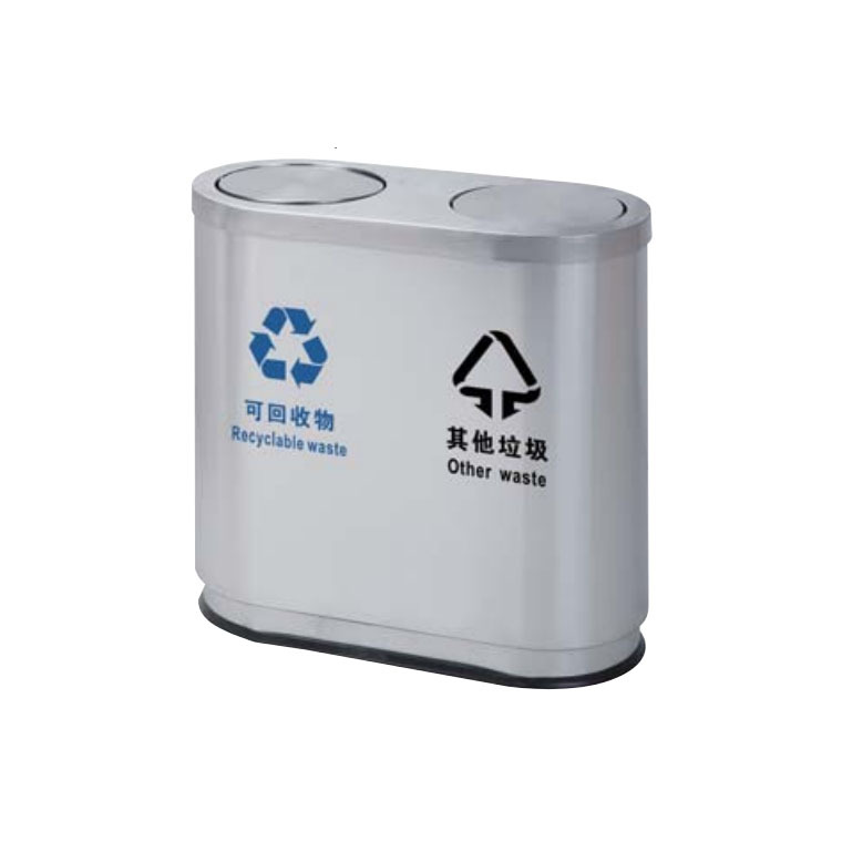 صفائح القمامة غير القابلة للصدأ من نوع أو ثلاثة إلى أربعة براميل القمامة غير القابلة للصدأ Item Picture