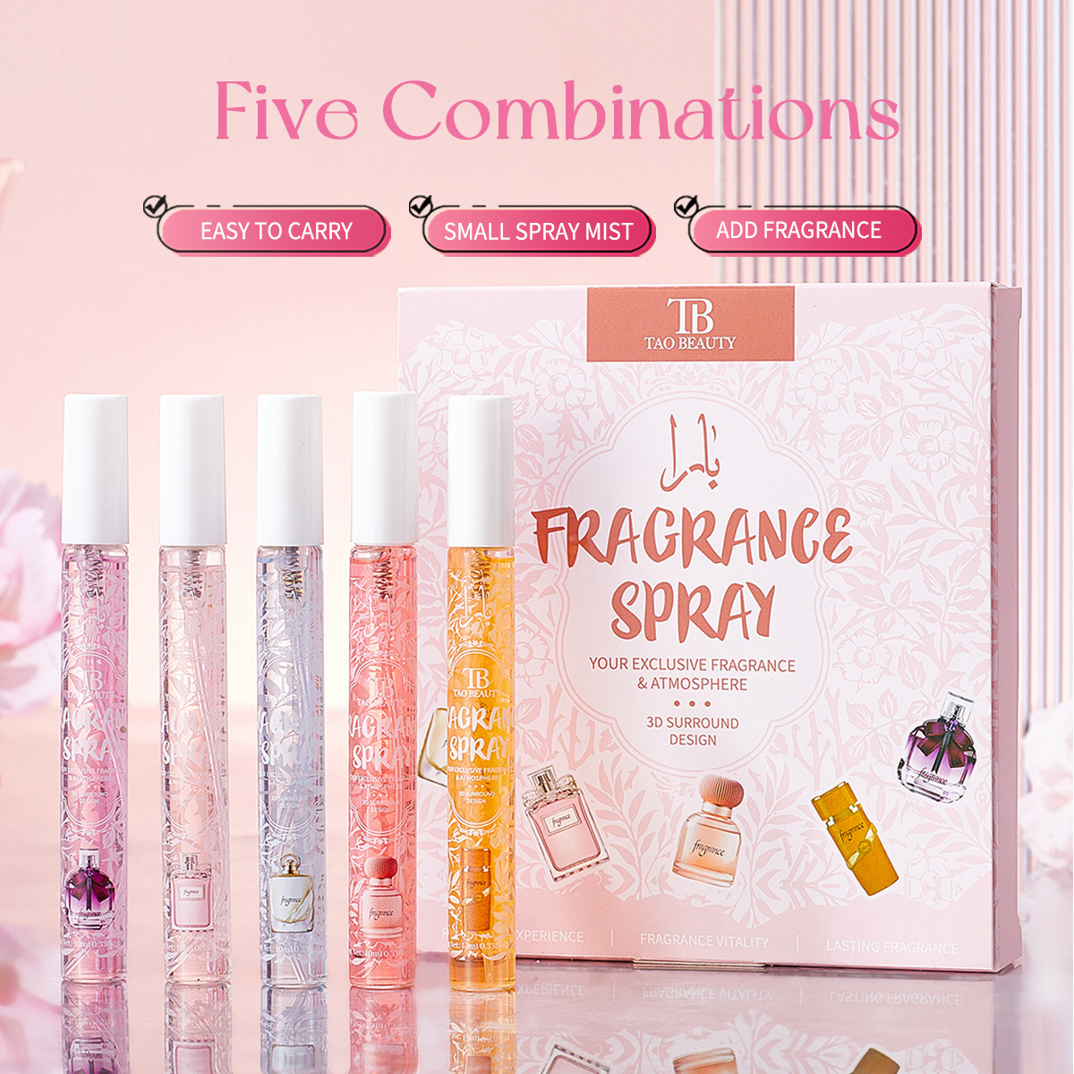 【 Cross-border Exclusive 】Tao Beauty Perfume Set Box Fragrance Spray 10ml Long-lasting Fragrance Water Wholesale
