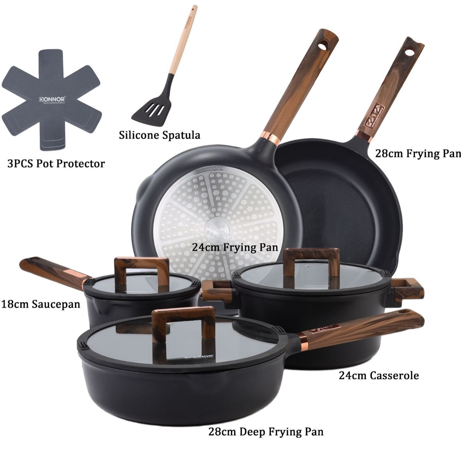 Giry cross-border hot sale comercio exterior pot set die casting back bottom pote de aluminio tapa de filtro de agua cerámica antiadherente Item Picture