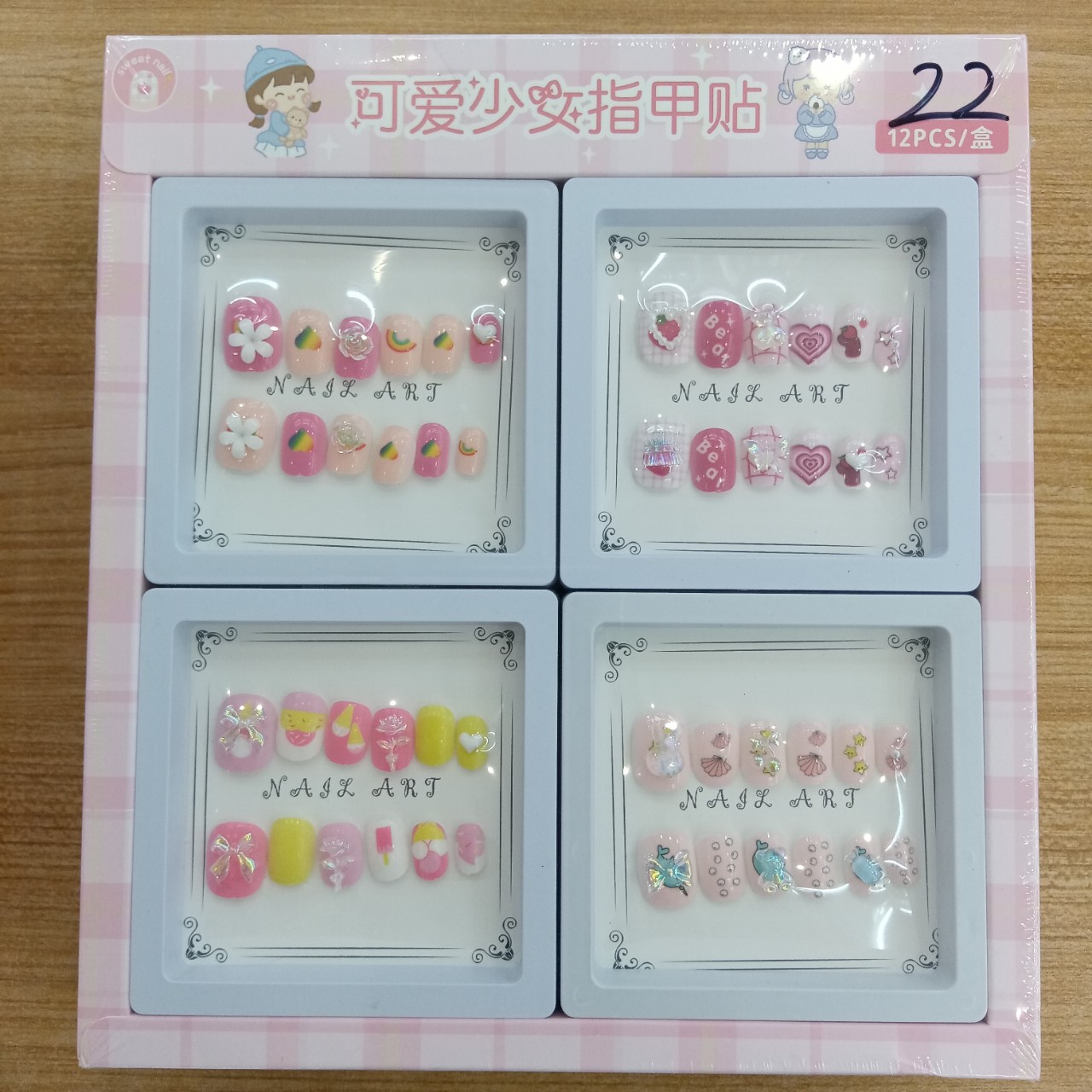 New cross-border best-selling DIY cartoon nail pads and finished nail stickers details Picture