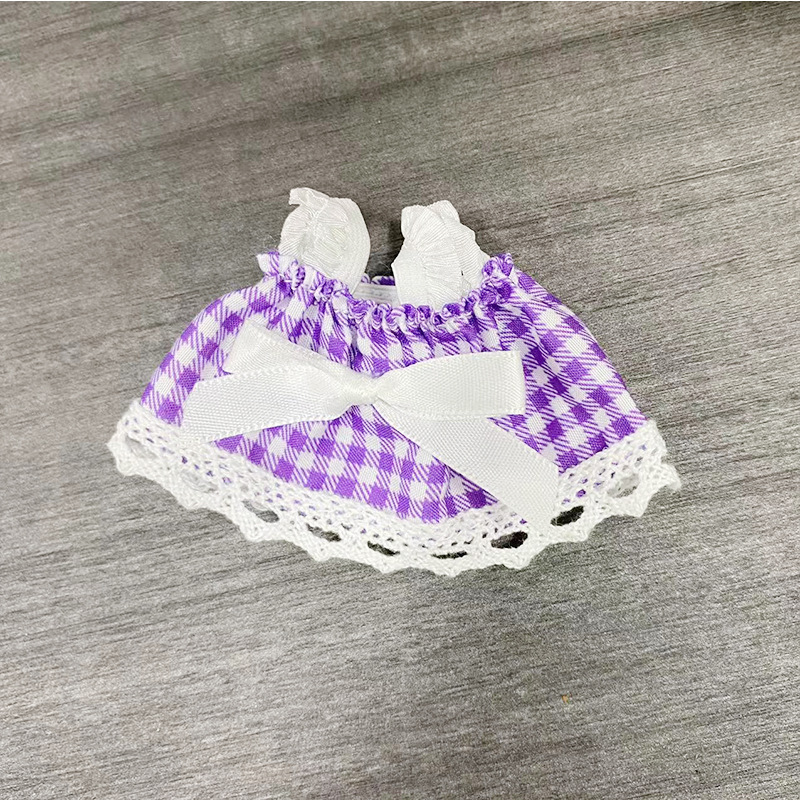 Shirley Rose dolls, mini lace dresses, baby clothes, plush toys, bear pendants, doll plaid dresses, diy handmade accessories Application Scenario