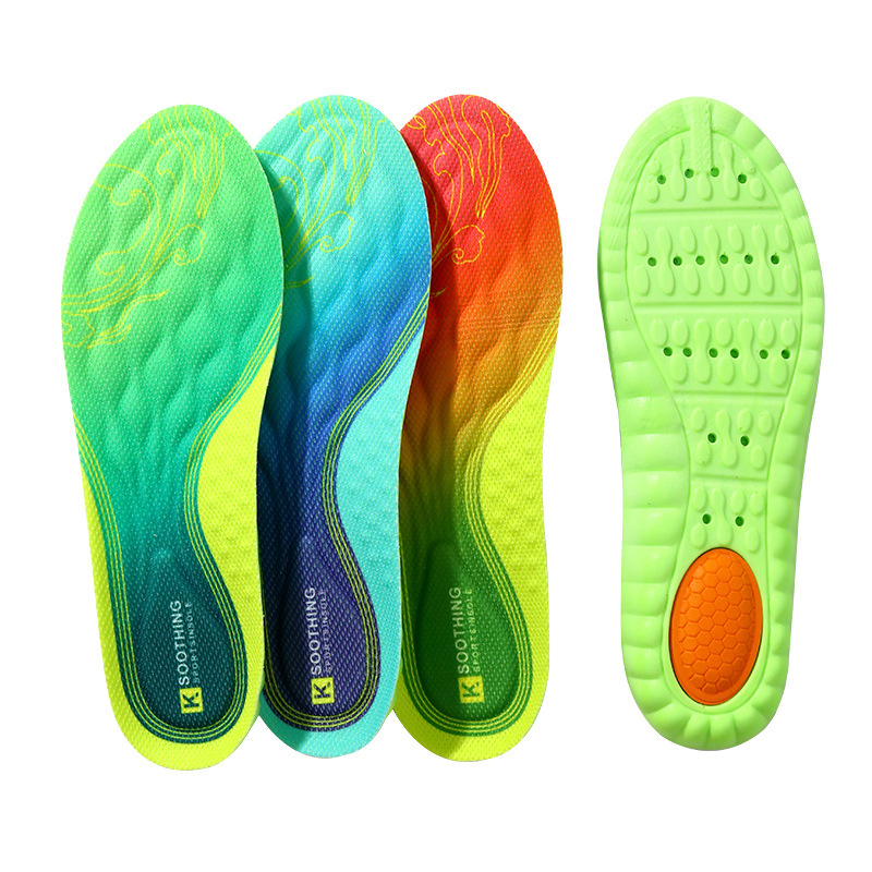 Factory wholesale sports shock-absorbing, breathable, comfortable to step on, women's super soft foot arch mugwort insoles, men's sweat-absorbing and odor-proof air pads Item Picture