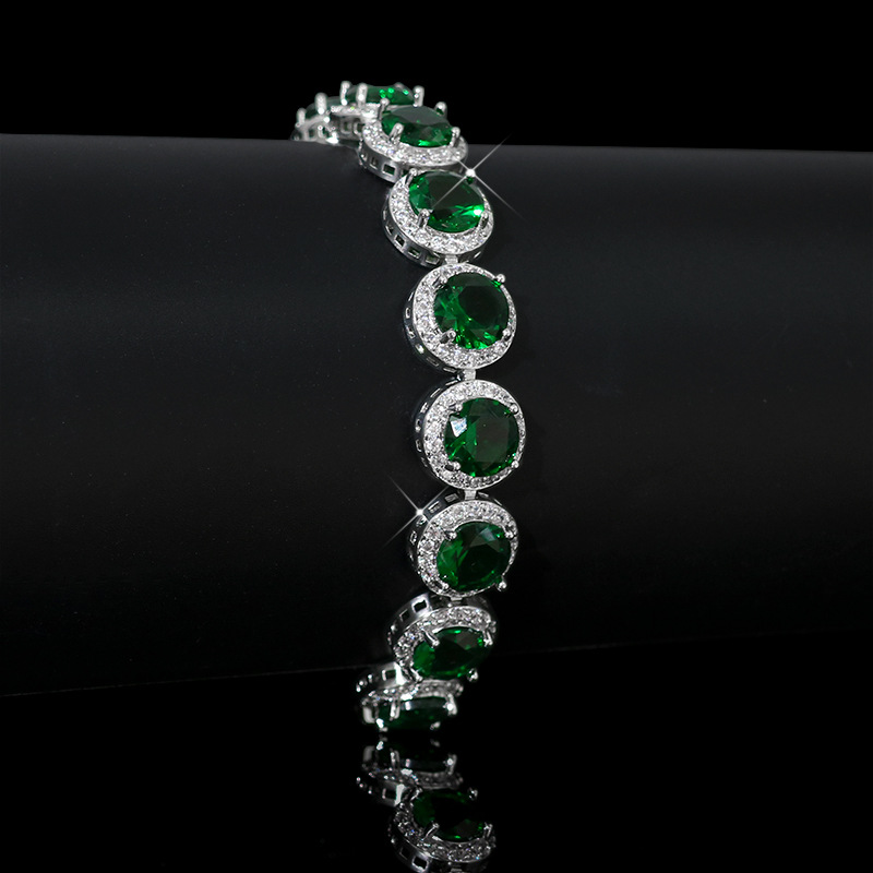 European and American InS-style classic hip-hop luxury full-diamond zircon water drop bracelet for women, Korean style simple and individual jewelry wholesale Getisa LYSL0155 jewelry, banquet dress accessories and jewelry Specification image