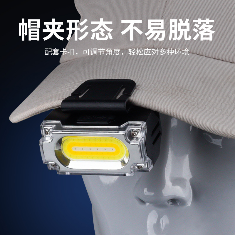 Outdoor hat clip light, night fishing light, battery level display, fishing headlamp, rechargeable, waterproof, emergency light, rechargeable details Picture