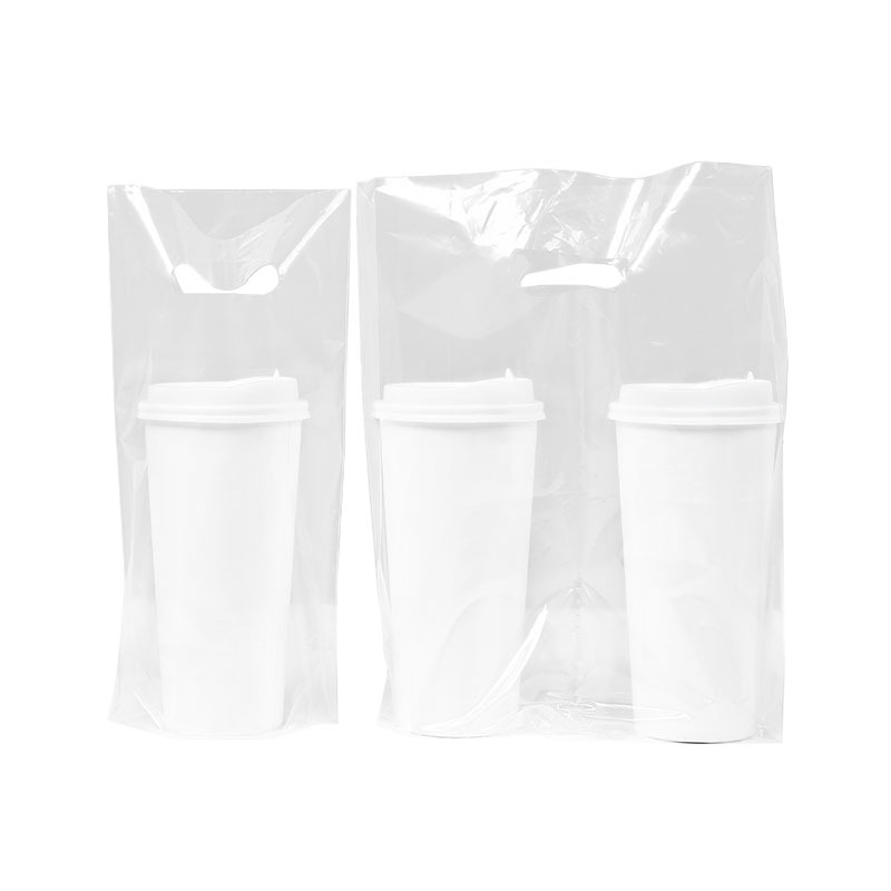 High-transparency milk tea packaging bags, transparent plastic bags, nylon shopping bags, folding, environmentally friendly and degradable plastic bags Item Picture