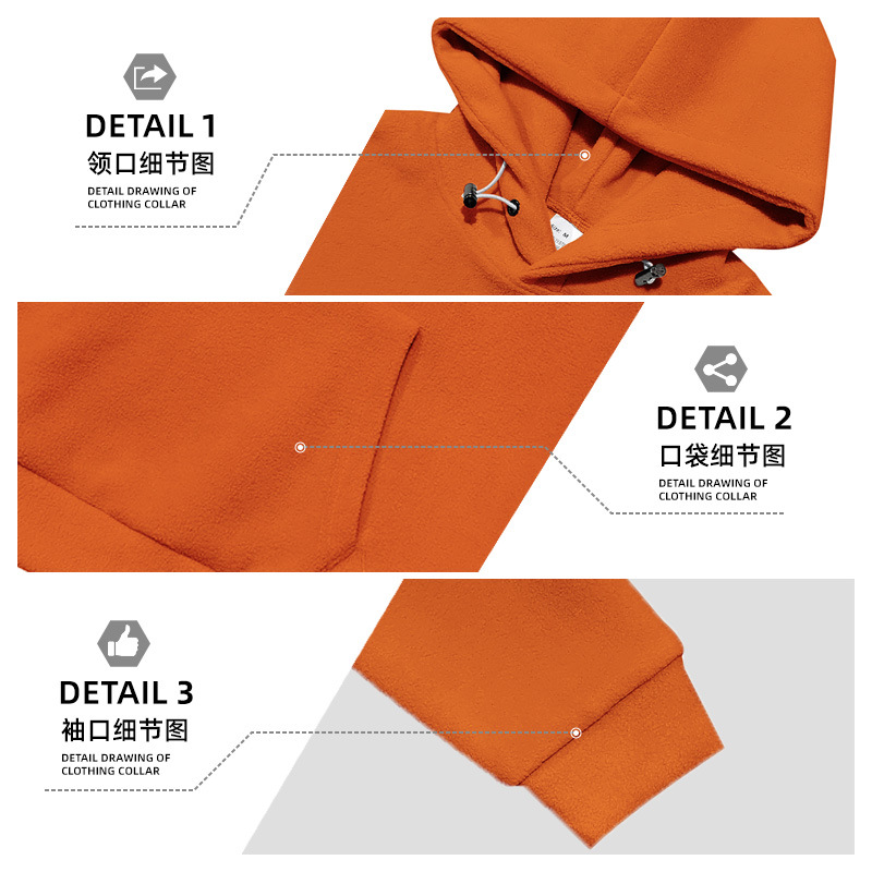 2025 Amazon European and American men's Fashion hooded fleece hooded thickened Casual Sport Cross-border embroidered sweatshirt details Picture