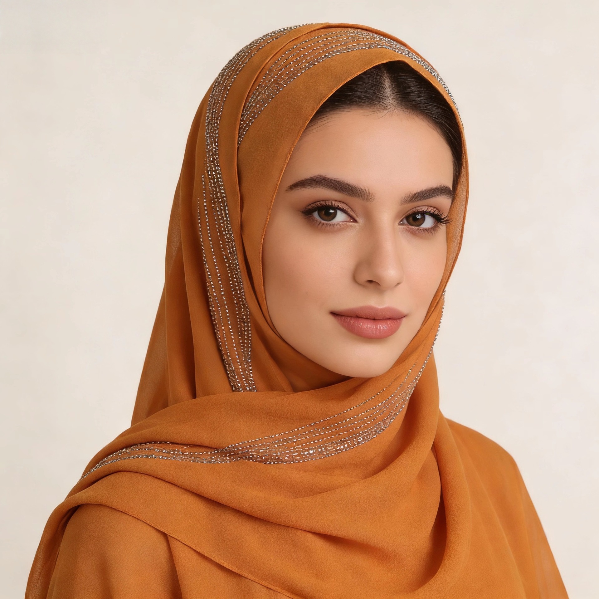 A051素色单色速卖通外贸盖头民族风长巾珍珠雪仿烫钻头巾围巾