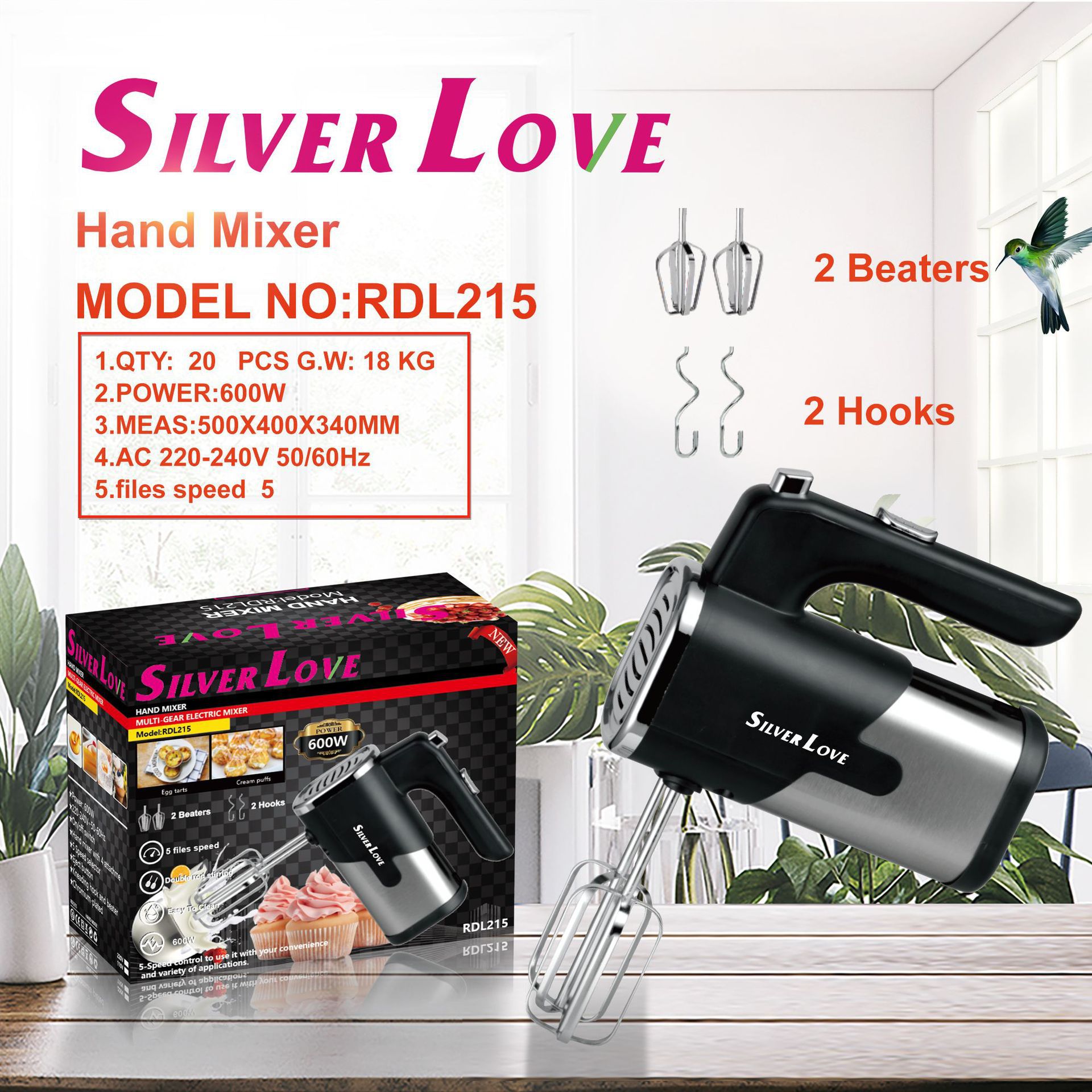 Cross-border multi-functional electric egg beater, European standard cake mixer, cream beater, baby food processor, mixer Z209