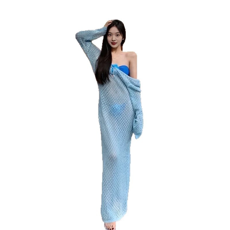 New Thai swimsuit, smock, long dress, sexy bikini, three-piece set, high-end vacation swimsuit for women 125092 Item Picture