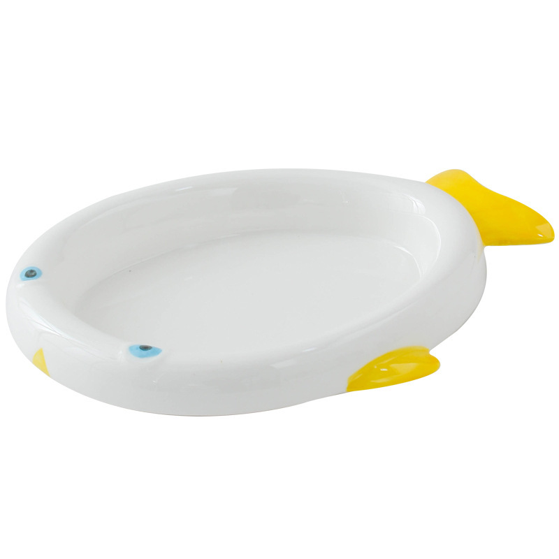 Cat bowl, ceramic pet bowl, cat food bowl, high appearance level, rice bowl, anti-tipping cat water bowl, large-mouthed dog bowl, food bowl