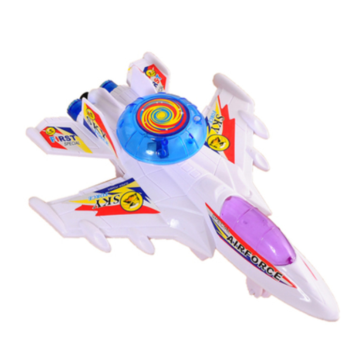 Wholesale of children's toy aircraft models with electronic features that can run and emit light by pulling wires Item Picture
