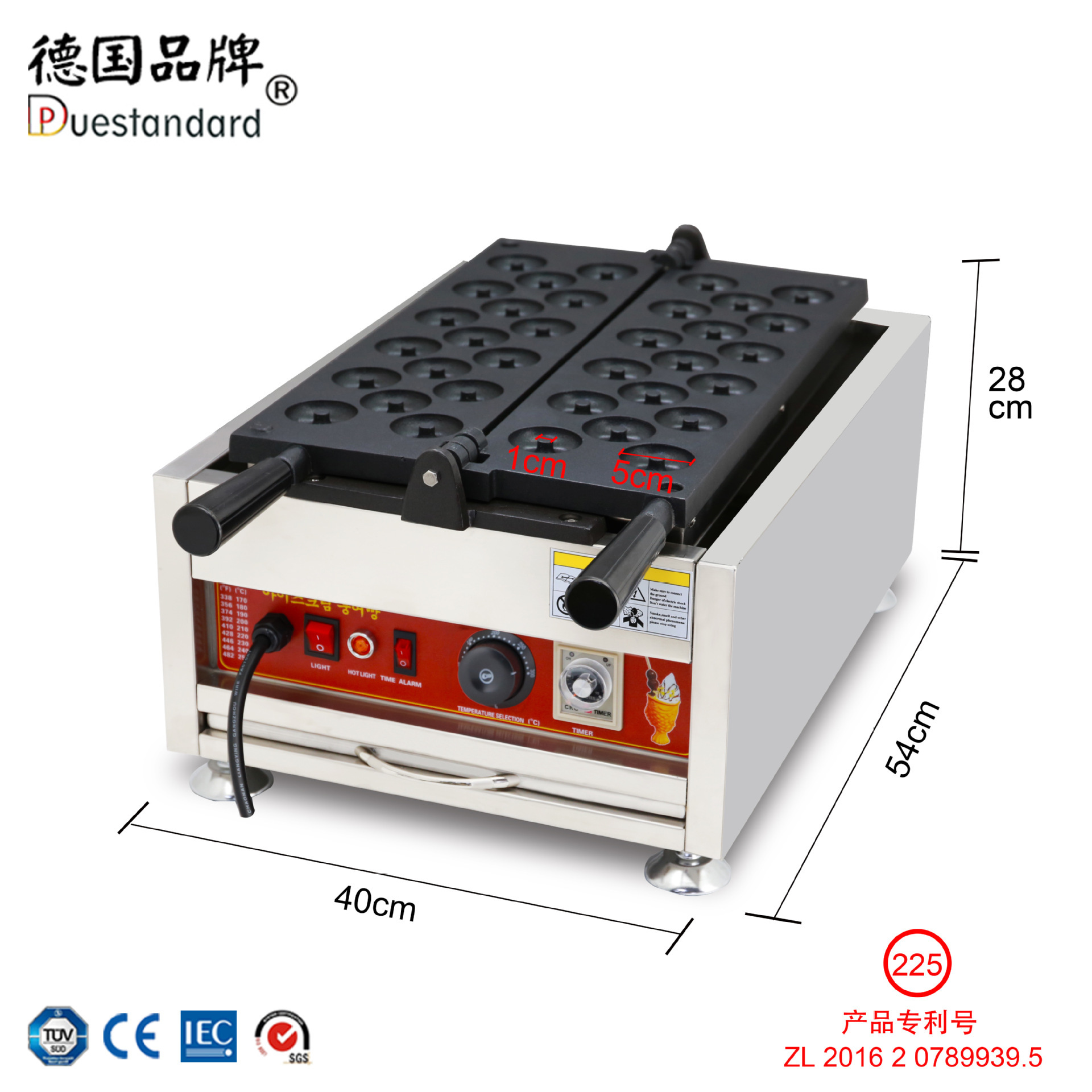Wholesale of commercial doughnut shaping and baking machines for Internet celebrities, non-stick waffle machines for street vending, and snack baking equipment manufacturers Specification image