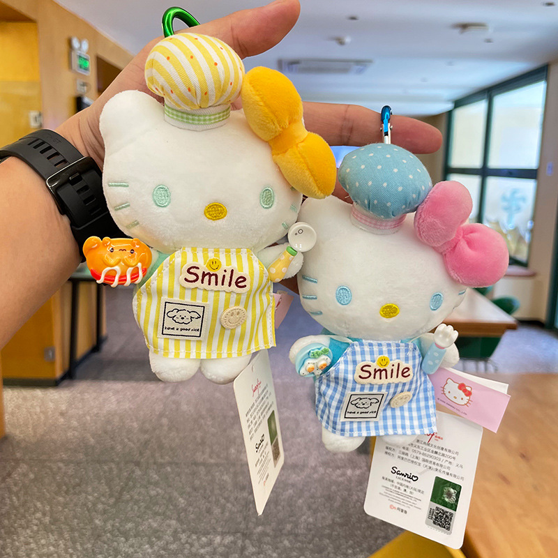 hellokitty plush toy bag pendant, car keychain, doll backpack pendant, Hello Kitty small pendant