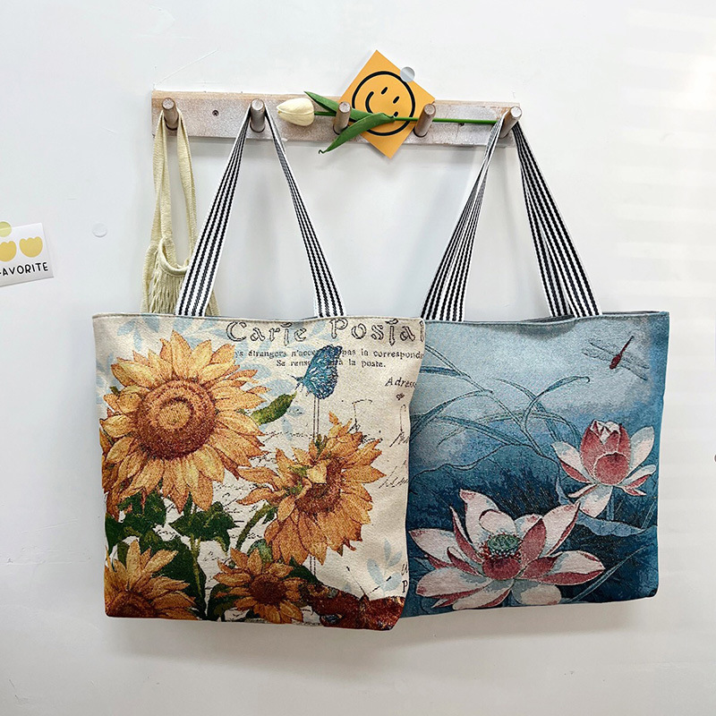 Cross-Border Canvas Bags, Fashionable Korean Trend Casual Tote Bags, Single-Shoulder Bags, Creative Pattern Women's Canvas Bags, Large-Capacity Canvas Bags, Shopping Bags, Storage Fashionable Crossbody Simple Canvas Bags, Canvas Bags, Handbags, Simple Canvas Bags