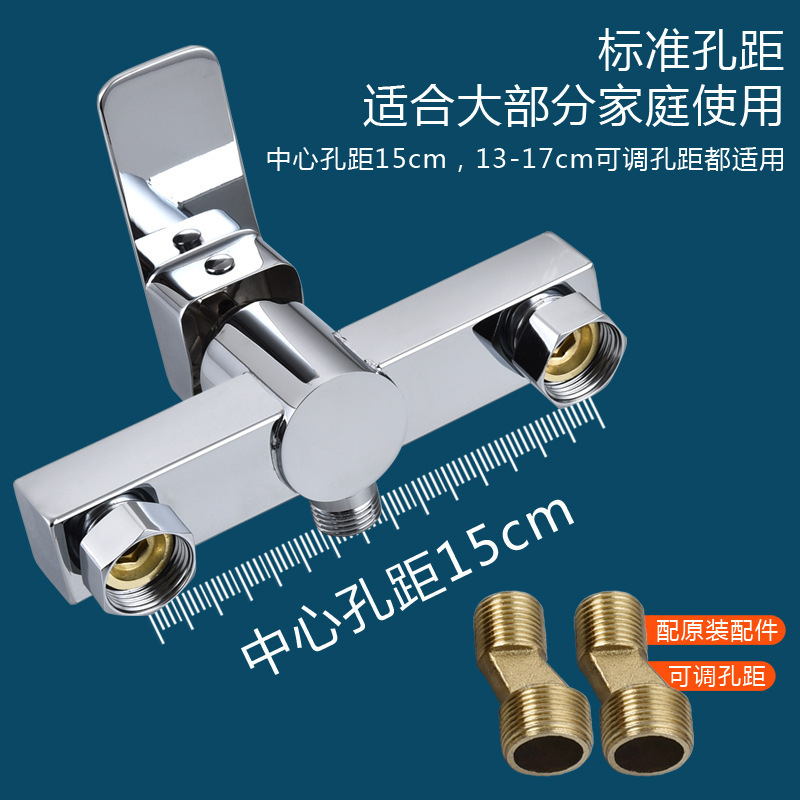 Stainless steel shower faucet, mixing valve, bath switch, hot and cold water mixer, two-in-one for bathroom and bathtub Specification image