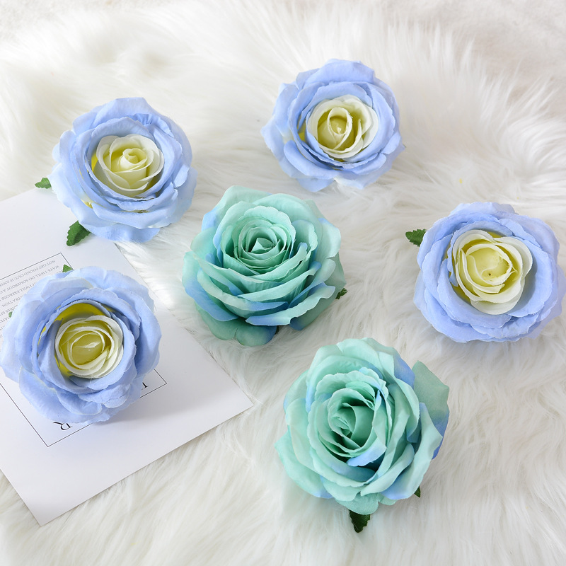 Artificial large rose head flowers, wedding decoration arches, flower walls, flower arrangement and matching, artificial flower manufacturer wholesale Specification image