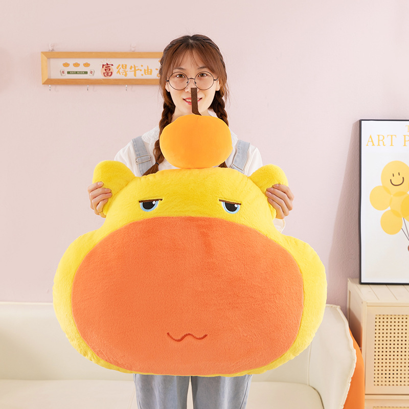 新品水豚噜噜毛绒玩具可爱呆萌奶龙玩偶靠枕抱枕生日礼物娃娃批发玩具
