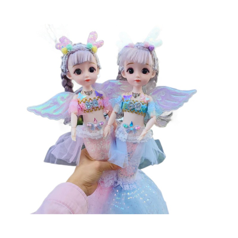 Large size 60CM, music, blink and take off, Barbie mermaid doll, singing and storytelling gift, children's smart toy Specification image