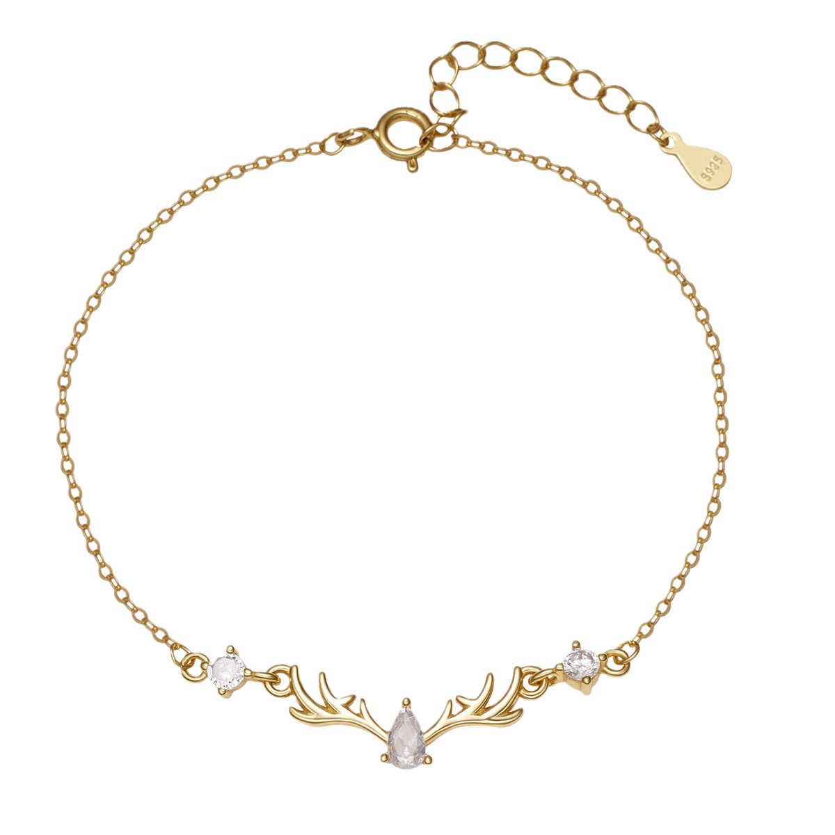 The "One Deer with You" bracelet is a light luxury fashion for women. The "One Deer with You" antler bracelet exudes a simple yet sophisticated charm Item Picture