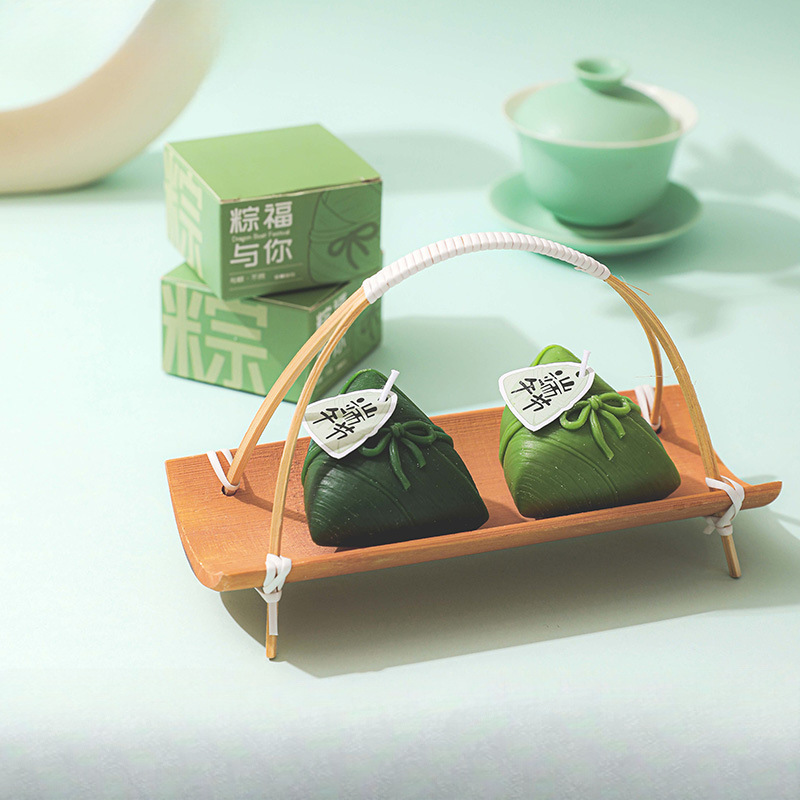 粽福与你端午香薰蜡烛手工文创伴手礼物创意粽子蜡烛批发摆件拍摄