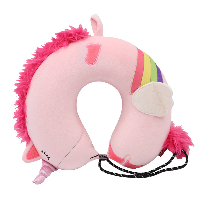 Wholesale of cartoon cute unicorn parent-child memory foam U-shaped pillows and Kanglewu slow rebound travel neck protection pillows Item Picture