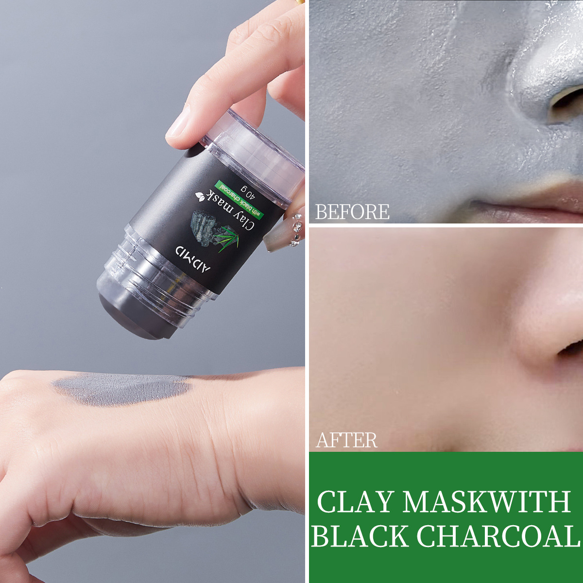 【 Cross-border Exclusive Supply 】ADMD Bamboo Charcoal Mud Film Stick for Cleaning and Oil Control, Pore Shrinking and Cleaning, Wholesale Application Scenario