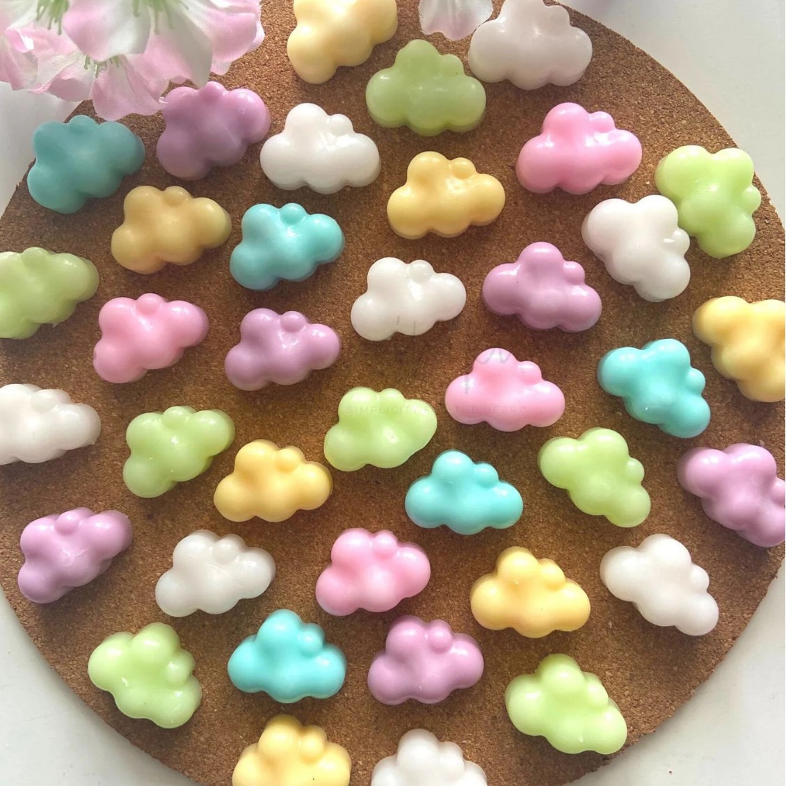 跨境批发云朵皂清洁香皂洗手洗脸植物皂滋润多彩8个装小块手工皂